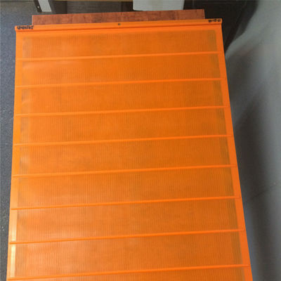 5 لایه استیک سایزر لرزش Polyweb Urethane Screen برای جداسازی مواد در رنگ نارنجی